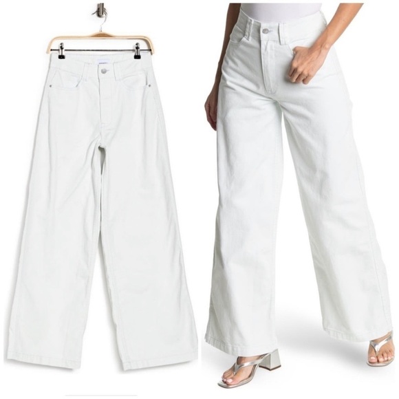 WeWoreWhat NWT Utility High Waist Wide Leg Jeans size 31 - Picture 1 of 15